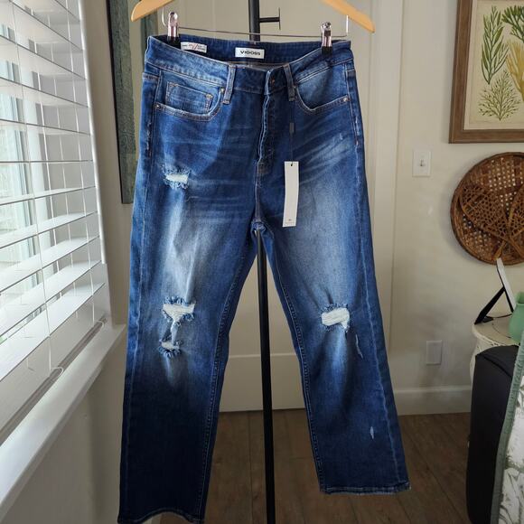 Vigoss Denim - NWT Vigoss Frankie Slim Straight Jeans Womens size 31 Medium Wash
